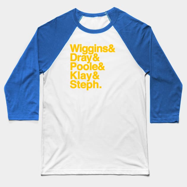 Golden State Jetset Baseball T-Shirt by huckblade